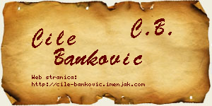 Ćile Banković vizit kartica